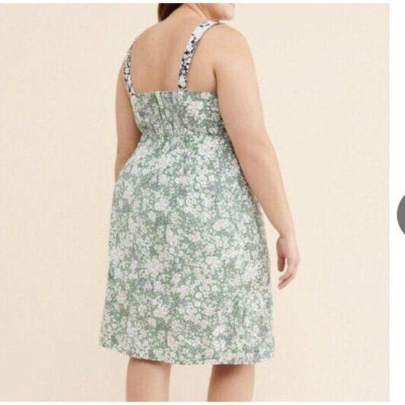 Anthropologie floral MINI DRESS Plus Size 24W 3X NWT $158 - Picture 4 of 8